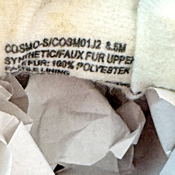 Cool Planet by Steve Madden Vegan Faux Fur Slip On Platform Sneakers 8.5 M - Picture 8 of 9